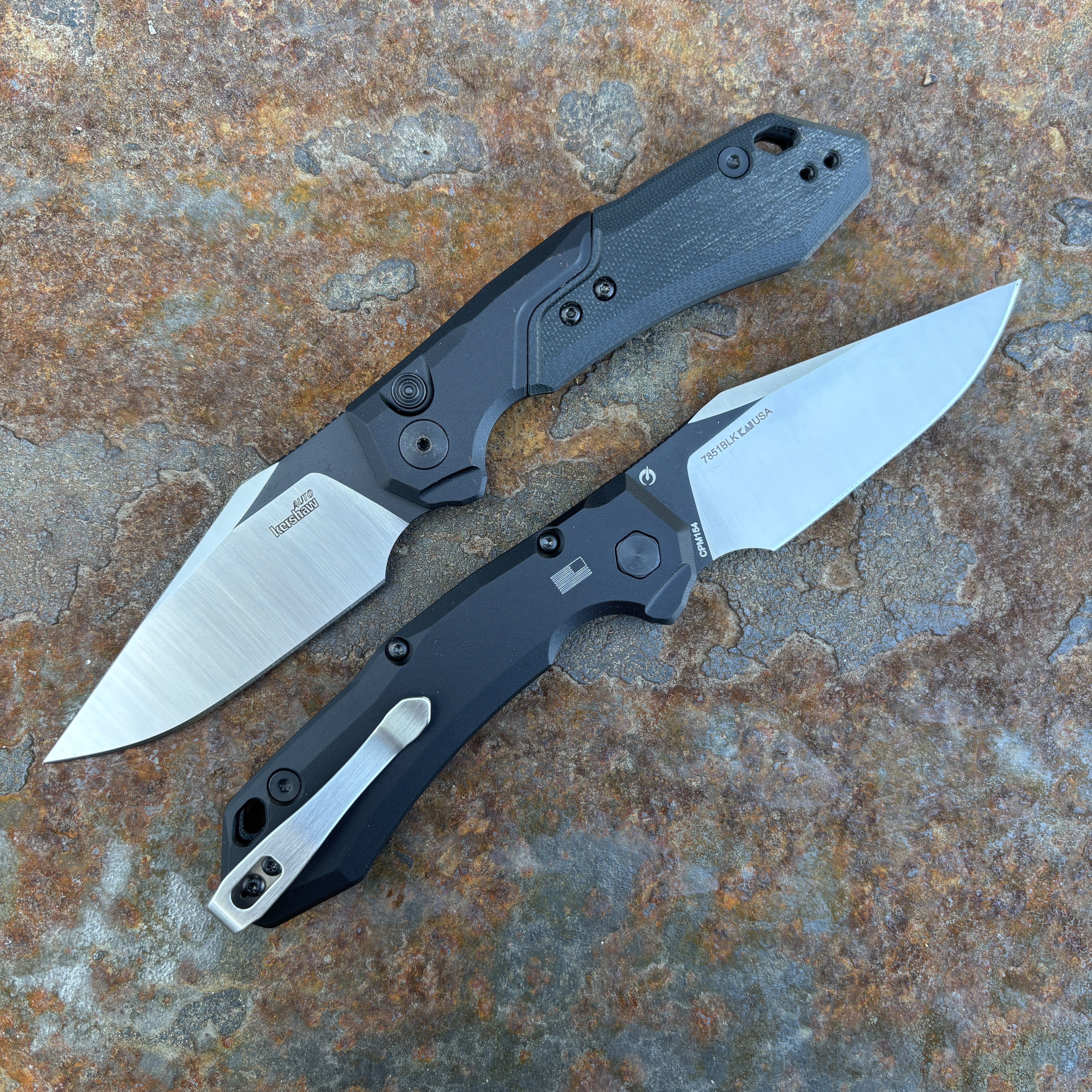 Kershaw Launch 19 Auto Black Aluminum / G-10 Two Tone CPM 154 Blade ...