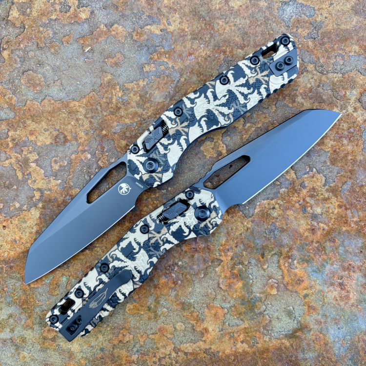 Microtech MSI Ram-Lok Claw Burst Camo Tri-Grip Polymer Black M390 Folding Knife