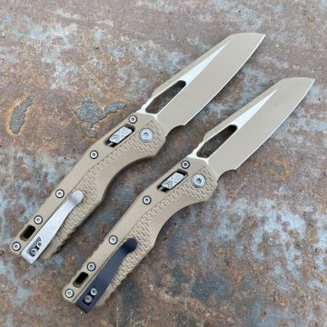 Microtech MSI Ram-Lok Dark Earth Polymer Dark Earth Cerakote M390 Blade Folding Knife
