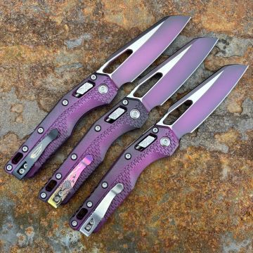Microtech MSI Ram-Lok Faded Sangria Tri-Grip Polymer Faded Sangria M390 Blade Folding Knife