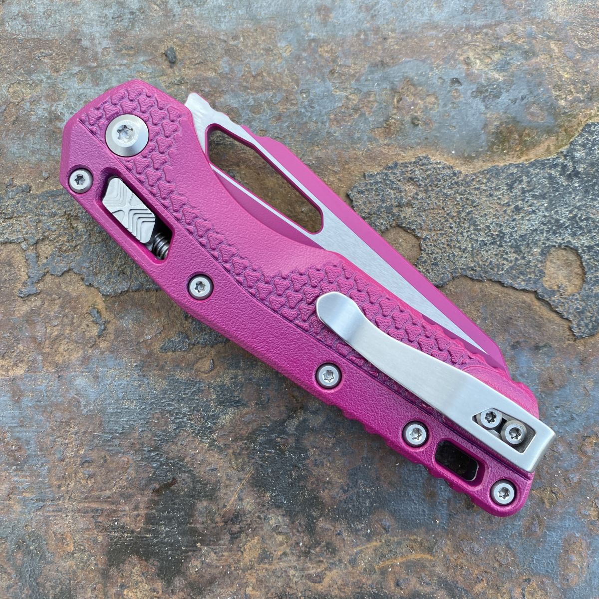 Microtech MSI Ram-Lok Sangria Tri-Grip Polymer Sangria M390 (210T