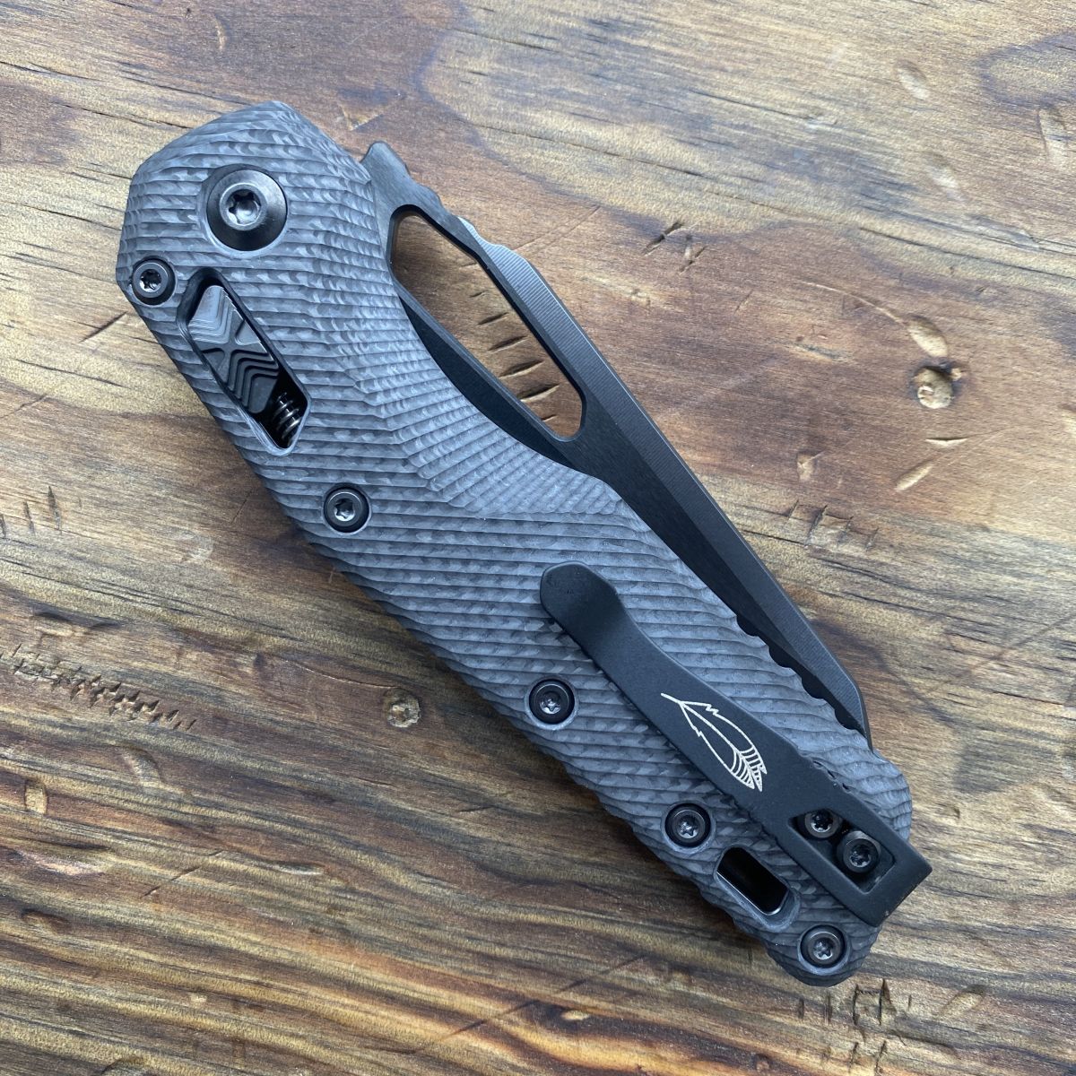 Microtech MSI Ram-Lok Signature Series Black Fluted Carbon Fiber 
