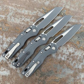 Microtech MSI Ram-Lok Sniper Gray Tri-Grip Polymer Sniper Gray M390 Folding Knife
