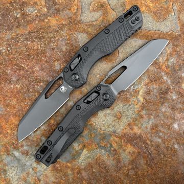 Microtech MSI Ram-Lok Tactical Black Cerakote Tri-Grip Polymer Black M390 Folding Knife