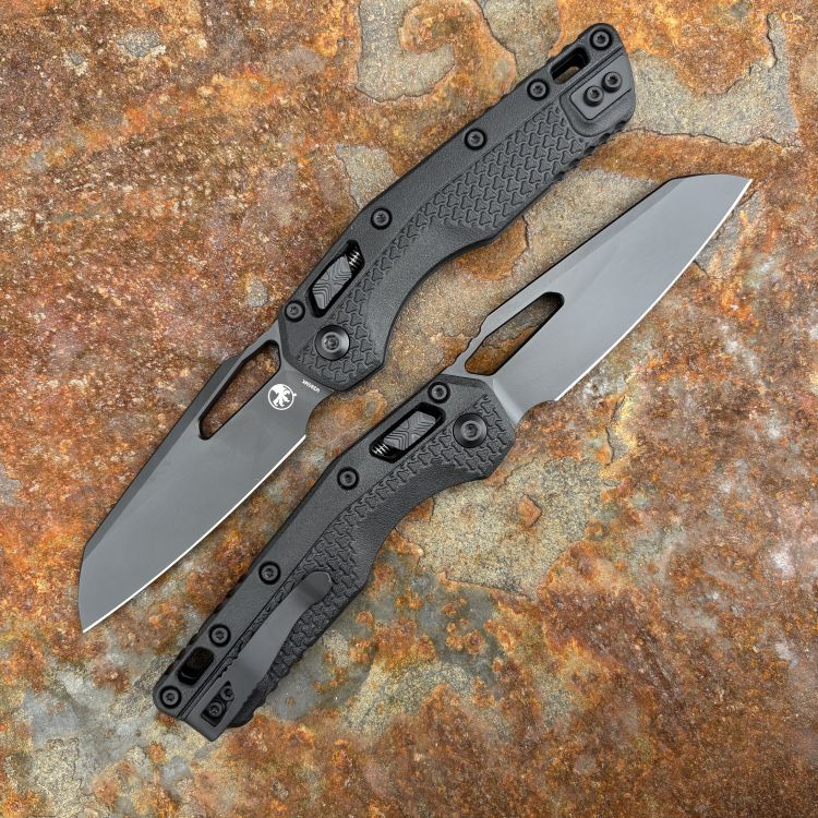 Microtech MSI Ram-Lok Tactical Black Cerakote Tri-Grip Polymer Black M390 Folding Knife