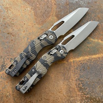 Microtech MSI Ram-Lok Tiger Camo Polymer Apocalyptic M390 Folding Knife