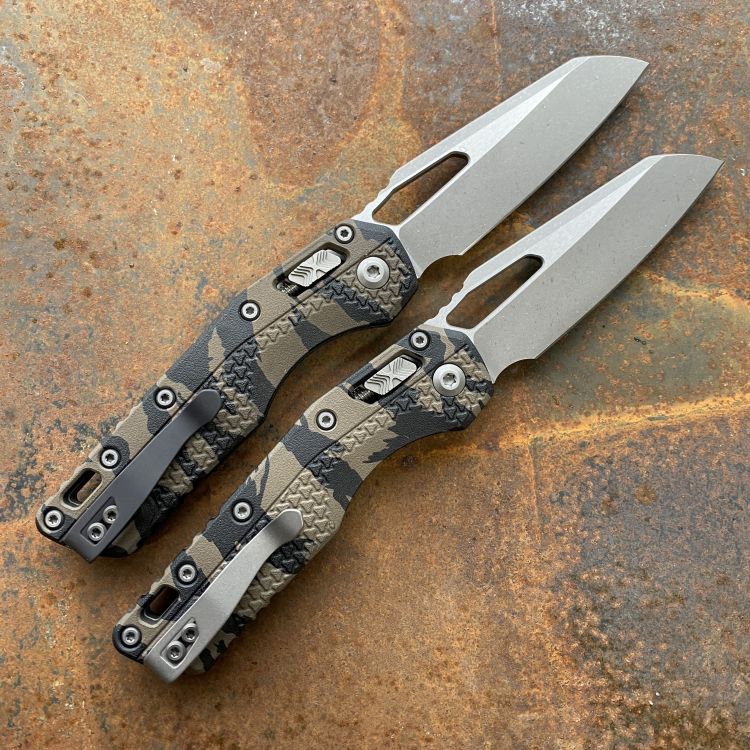 Microtech MSI Ram-Lok Tiger Camo Polymer Apocalyptic M390 Folding Knife