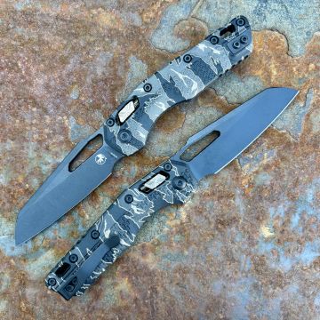 Microtech MSI Ram-Lok Tiger Stripe Camo Tri-Grip Polymer Apocalyptic M390 Folding Knife