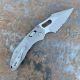 Microtech Stitch Ram-Lok Fluted Clear Aluminum Partial Serrated Apocalyptic M390 Folding Knife