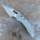 Microtech Stitch Ram-Lok Fluted Clear Aluminum Partial Serrated Apocalyptic M390 Folding Knife