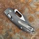 Microtech Stitch Ram-Lok Fluted Distressed Black Aluminum Apocalyptic M390 Folding Knife