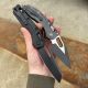 Microtech Stitch Ram-Lok Fluted Distressed Black Aluminum Apocalyptic M390 Folding Knife