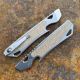 Open Door Policy v2.i Brown Canvas Micarta Inlay Stonewashed Prybars