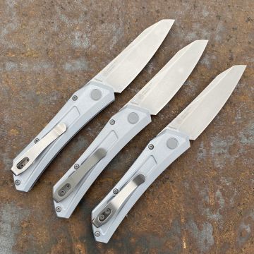 Pro-Tech Auto Sinkevich Oligarch Grey Aluminum Stone Magnacut Blade Folding Knife