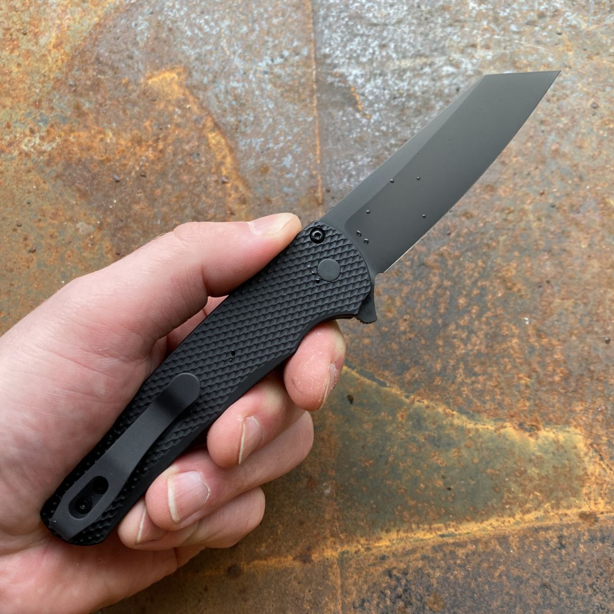 snips PRO BLACK スチールレザー Pro-Tech Malibu Textured Black Aluminum DLC Magnacut Blade (5406