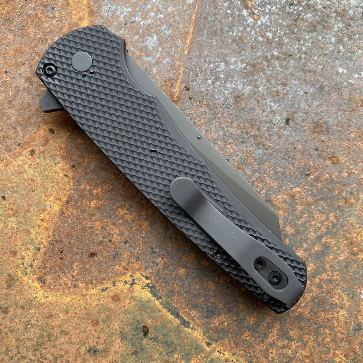 Pro-Tech Malibu Textured Black Aluminum DLC Magnacut Blade (5406