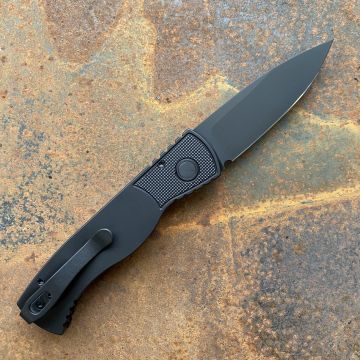 Pro-Tech TR-2 Auto Textured Black Aluminum DLC MagnaCut Blade Folding Knife
