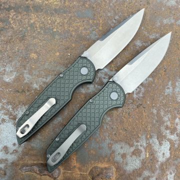 Pro-Tech TR-3 Integrity Relic Green Aluminum Stonewashed S35V Blade Folding Knife