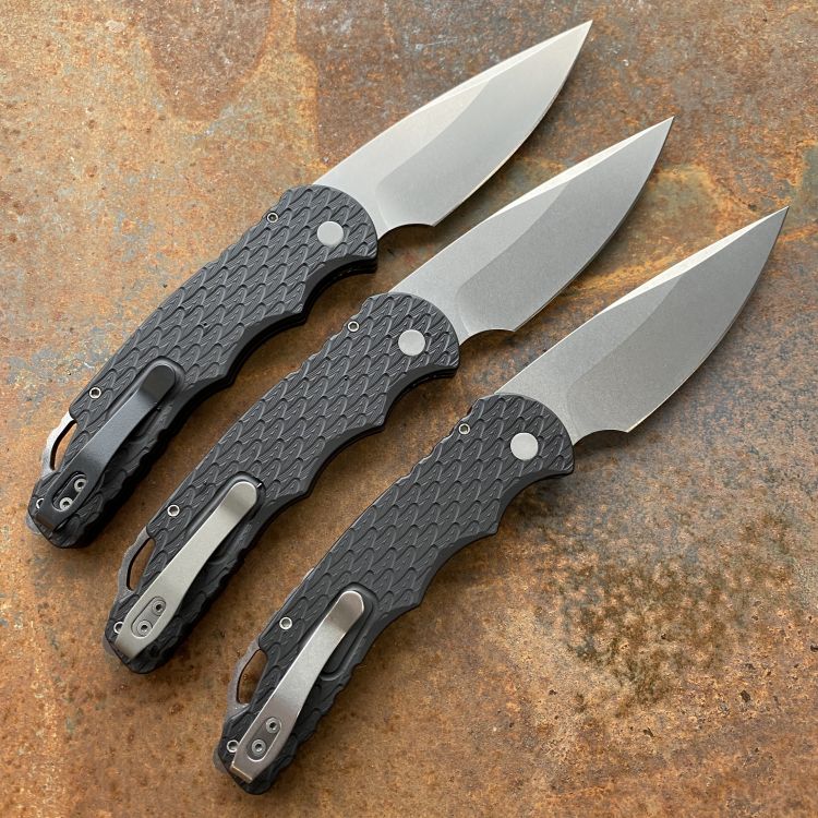 Pro-Tech TR-4 Auto Black Feather Aluminum Stonewashed MagnaCut Blade Folding Knife