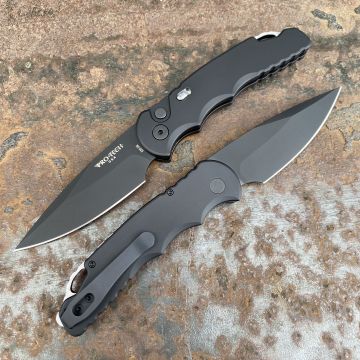 Pro-Tech TR-5 Auto Black Aluminum DLC S35V Blade Folding Knife