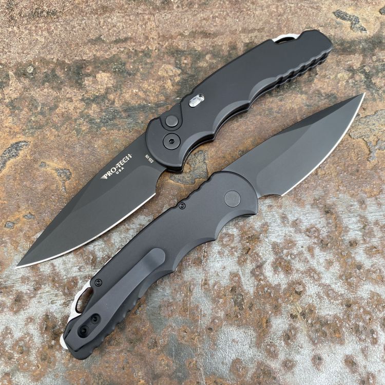 Pro-Tech TR-5 Auto Black Aluminum DLC S35V Blade Folding Knife