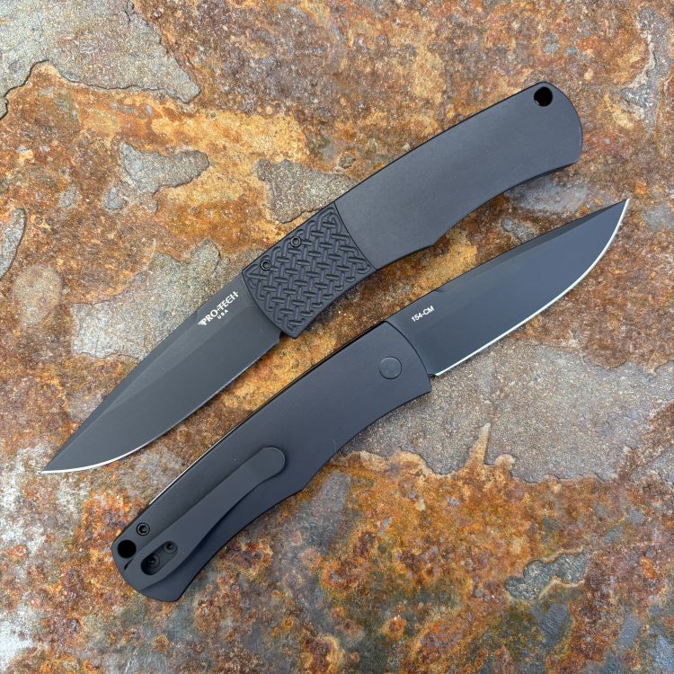 Pro-Tech Magic BR-1 "Whiskers" Auto Black Aluminum Black DLC 154CM Blade Folding Knife