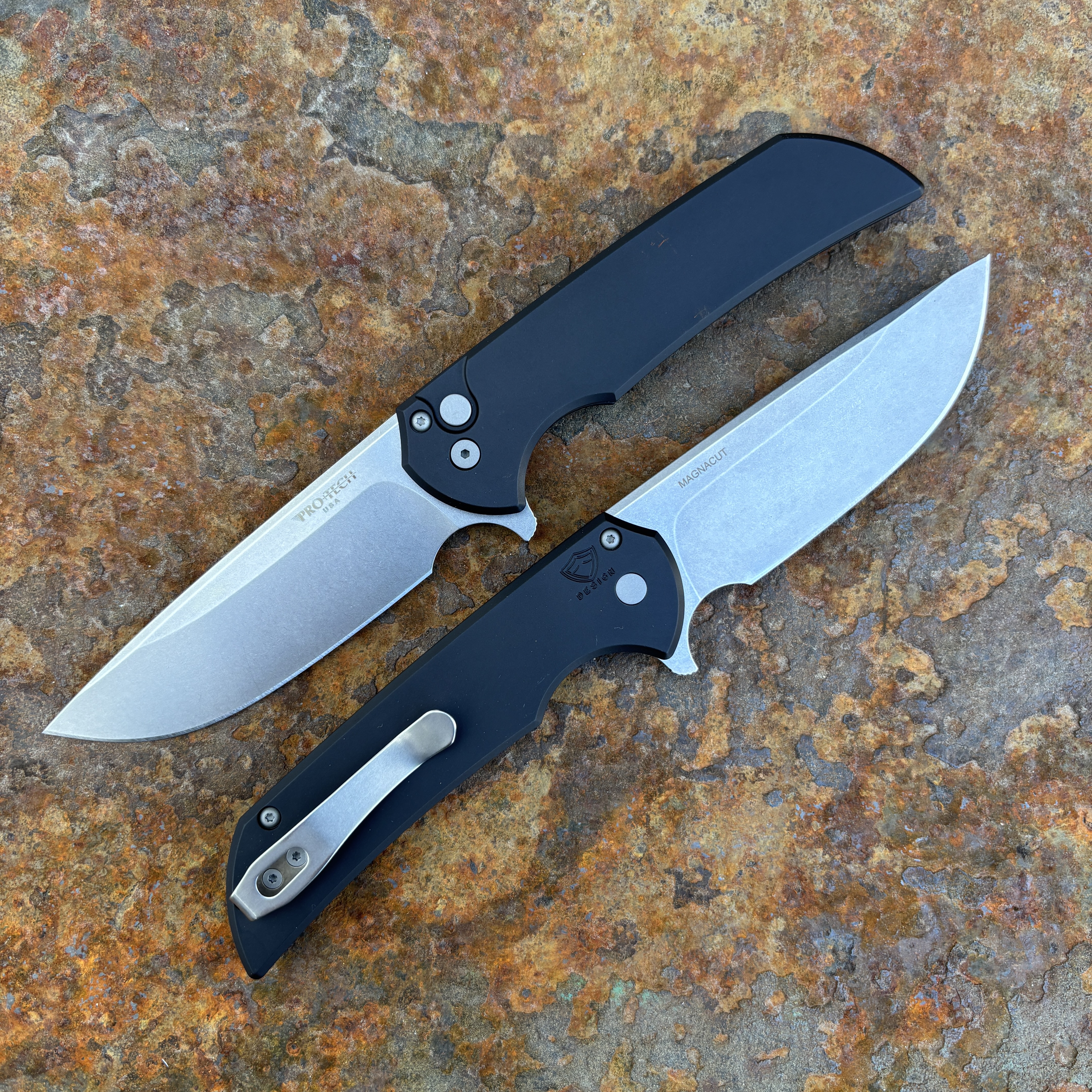 myタロウ Pro-Tech Mordax | Solid Green Aluminum | Satin MagnaCut