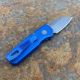 Pro-Tech Runt 5 Textured Blue Aluminum Stonewashed Wharncliffe MagnaCut Blade Folding Knife