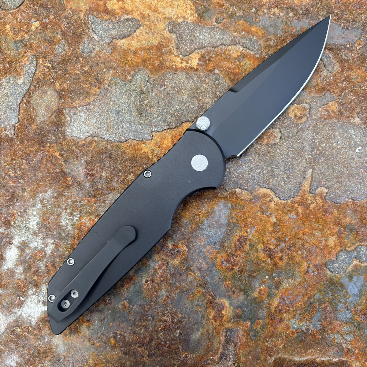 ブラックライノ③ Pro-Tech TR-3 Integrity Black Aluminum Black DLC S35VN Blade