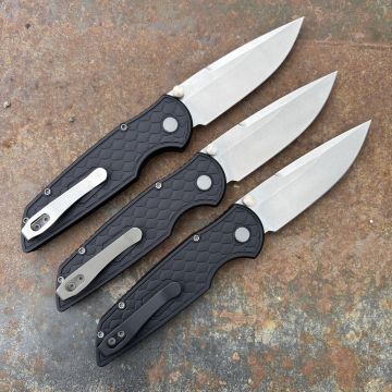 Pro-Tech TR-3 Integrity Black Reptile Textured Aluminum Stone S35V Blade Folding Knife
