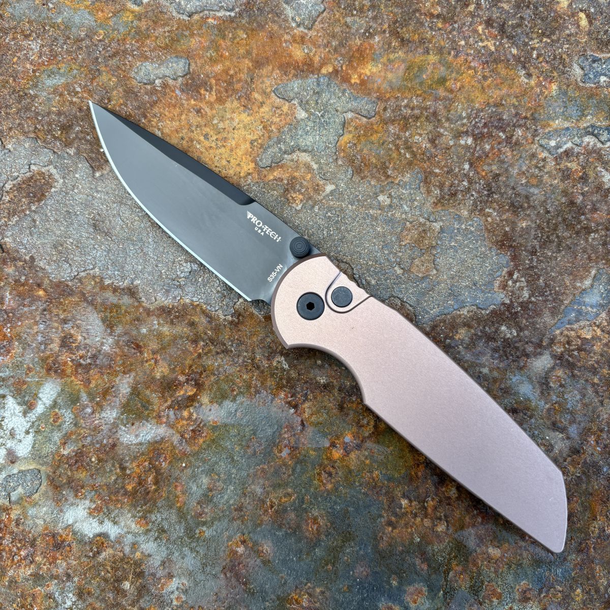 Pro-Tech TR-3 Integrity FDE Aluminum Black DLC S35VN Blade (INT103