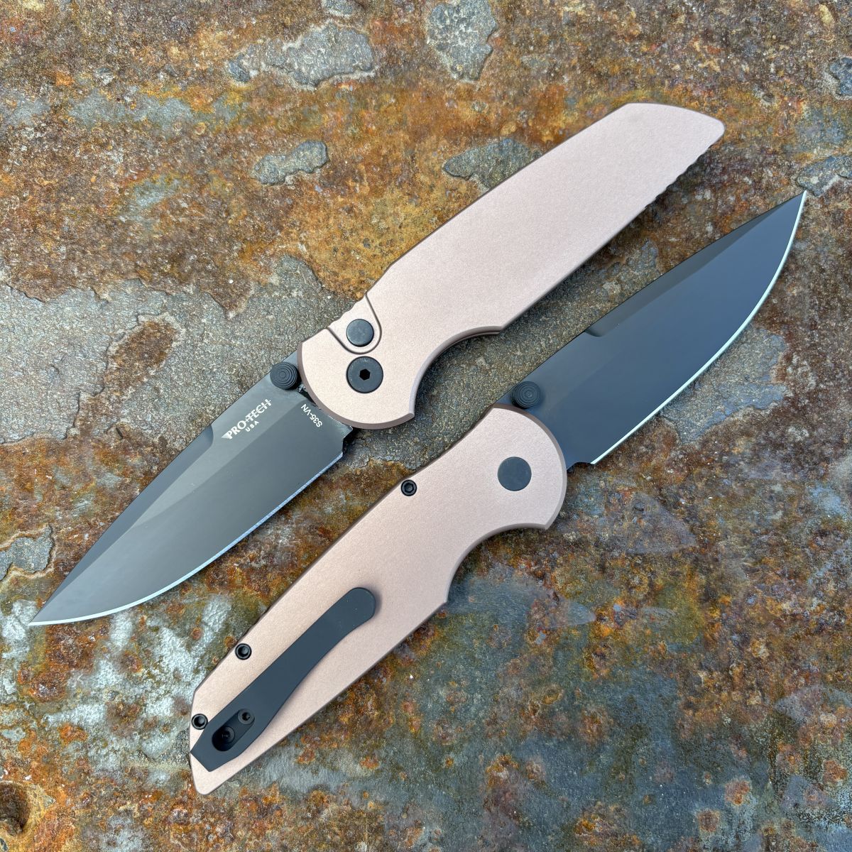 Pro-Tech TR-3 Integrity FDE Aluminum Black DLC S35VN Blade (INT103