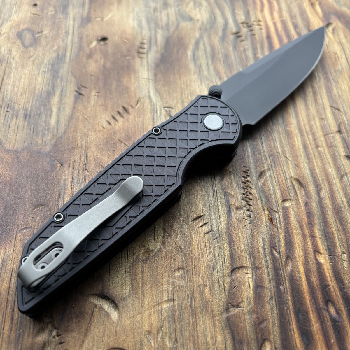 Pro-Tech TR-3 Integrity Relic Black Aluminum Black DLC S35VN Blade