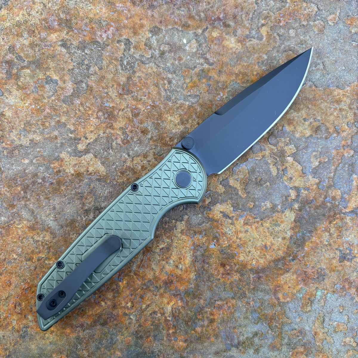 Pro-Tech TR-3 Integrity Relic Green Aluminum DLC Black S35VN Blade