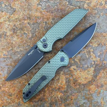 Pro-Tech TR-3 Integrity Relic Green Aluminum DLC Black S35VN Blade Folding Knife
