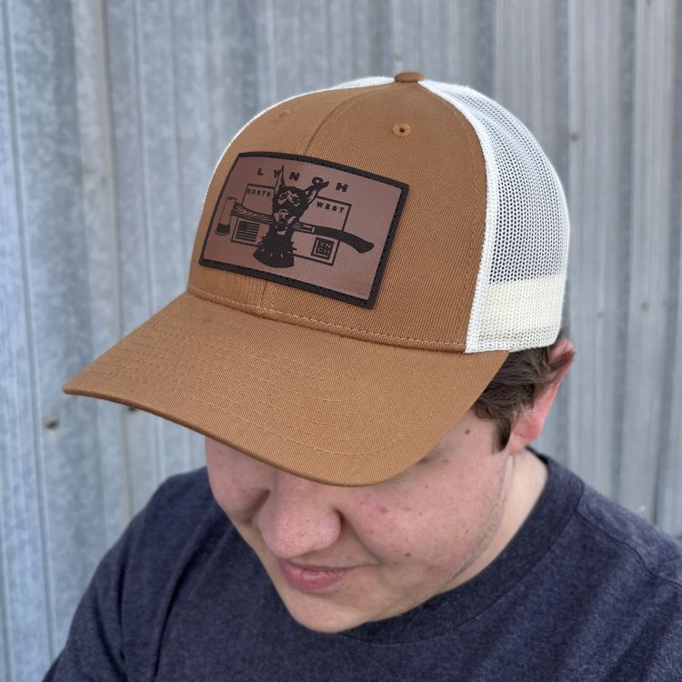 Richardson Carmel/Birch Low Pro Snapback Trucker Hat (115) - Leather Dog Patch