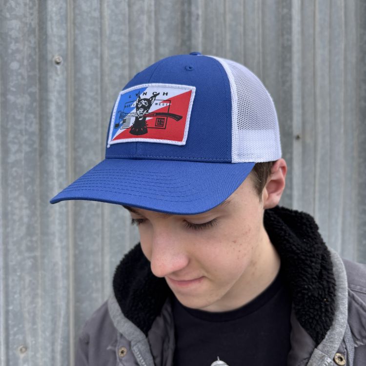 Richardson Royal Blue/White Low Pro Snapback Trucker Hat (115) - Bolt Dog Patch