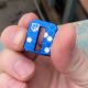 Skiff Workshop Finger Bit - Blue Hex Laser Blue Anodized Aluminum
