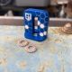 Skiff Workshop Finger Bit - Blue Hex Laser Blue Anodized Aluminum