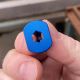 Skiff Workshop Finger Bit - Blue Hex Laser Blue Anodized Aluminum
