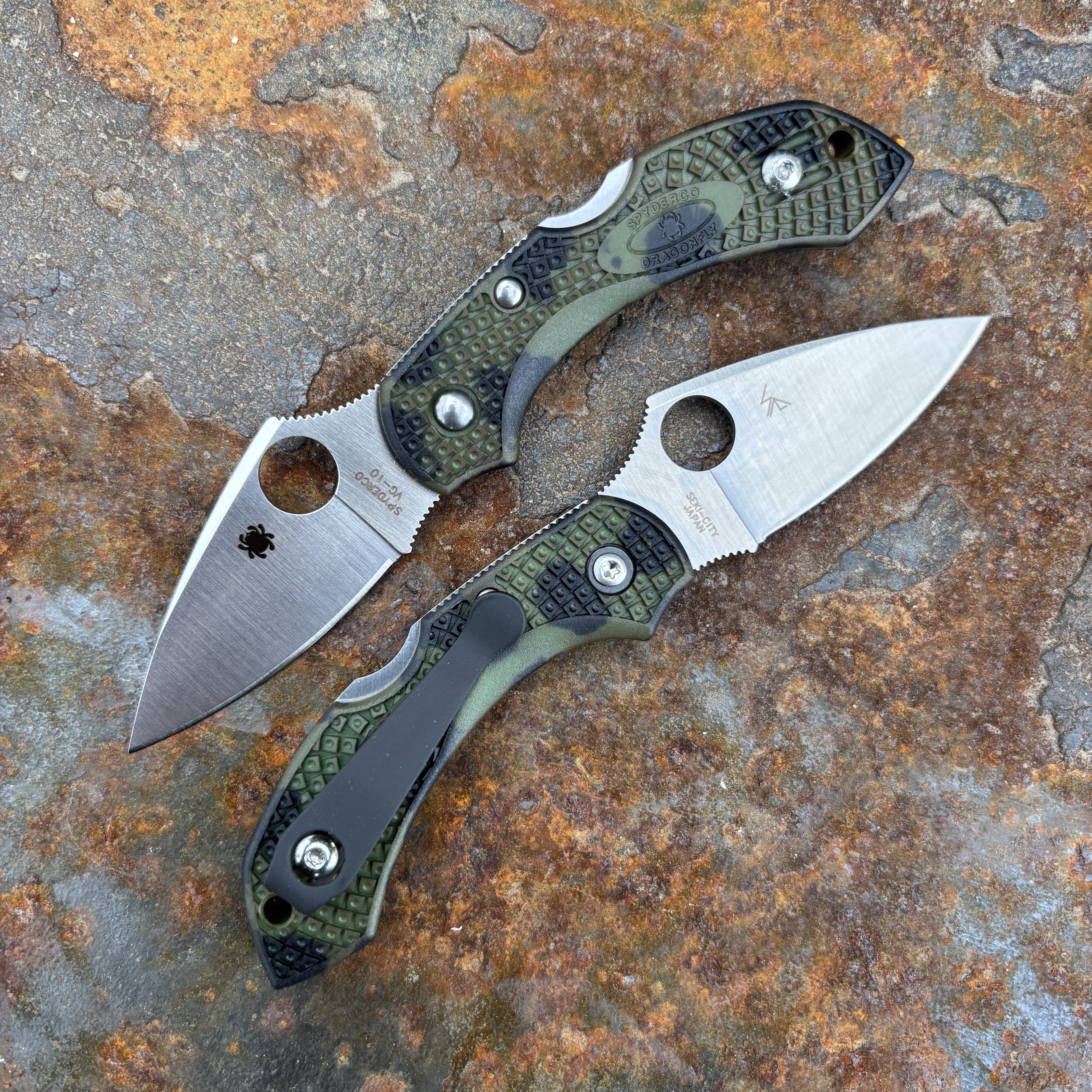 Spyderco Dragonfly 2 Zome Green FRN Satin VG10 (C28ZFPGR2