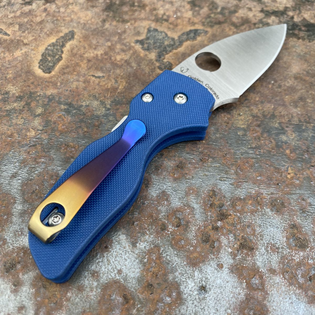 Spyderco Lil Native Cobalt Blue G10 Scales Satin SPY27 Blade