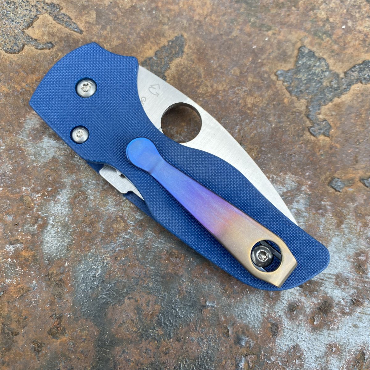 Spyderco Lil Native Cobalt Blue G10 Scales Satin SPY27 Blade