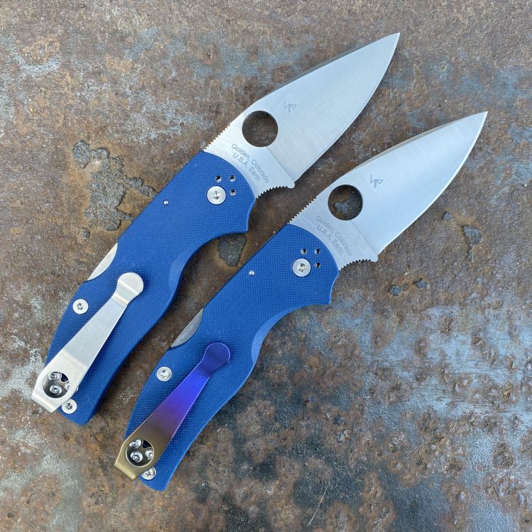 Spyderco Native 5 Cobalt Blue G10 Scales Satin SPY27 Blade Folding Knife