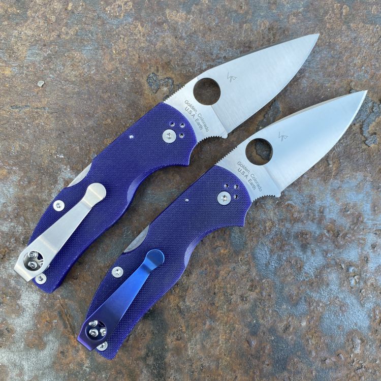 Spyderco Native 5 Dark Blue G10 Scales Satin S110V Blade Folding Knife