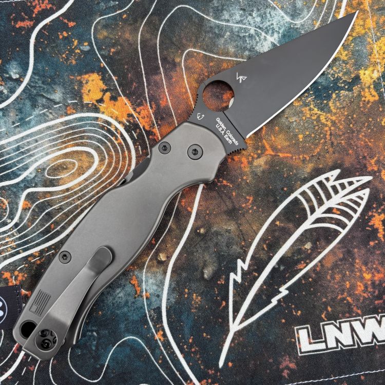 Spyderco Paramilitary 2(PM2) Dark Abyss Titanium Scales Black S45V MOD Knife