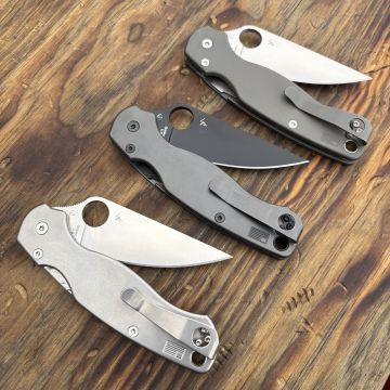 Spyderco PM2 Plain Titanium Scale Kit