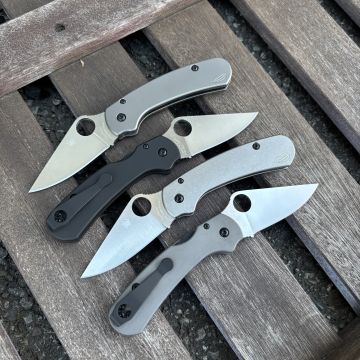 Spyderco Para 3 LW MOD 1 Skinny Plain Titanium Scale Kit