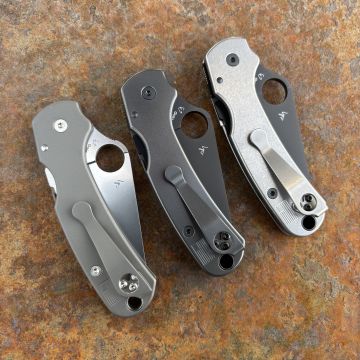 Spyderco Para 3 Skinny Plain Titanium Scale Kit