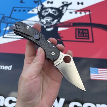 Spyderco Para 3 Dark Abyss Samurai Titanium Scales Satin SPY27 MOD Knife